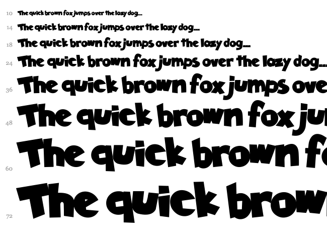 Tiki Tropic font waterfall